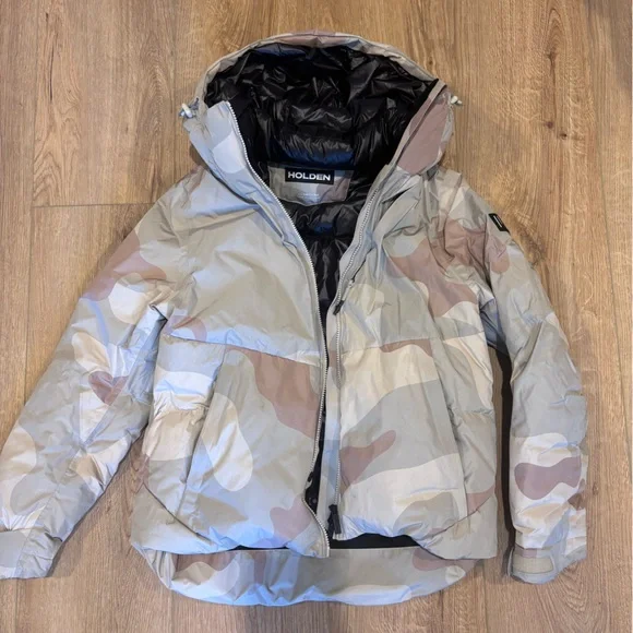 New Free People x Holden Women's Ashley Down Puffer Ski Jacket  Camo sz medium - Picture 4 of 8